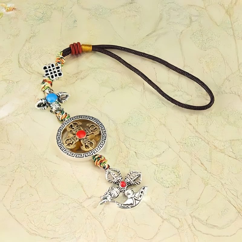 Adorno colgante para coche con Vajra de aleación tibetana Tibetan Alloy Vajra Car Hanging Decoration