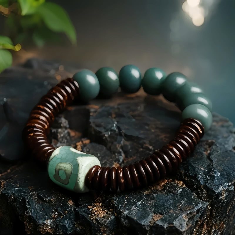 Pulsera Tibetana de Dzi, Semillas de Bodhi y Malos Espíritus Tibetan Bodhi Seed Dzi Meditation Bracelet
