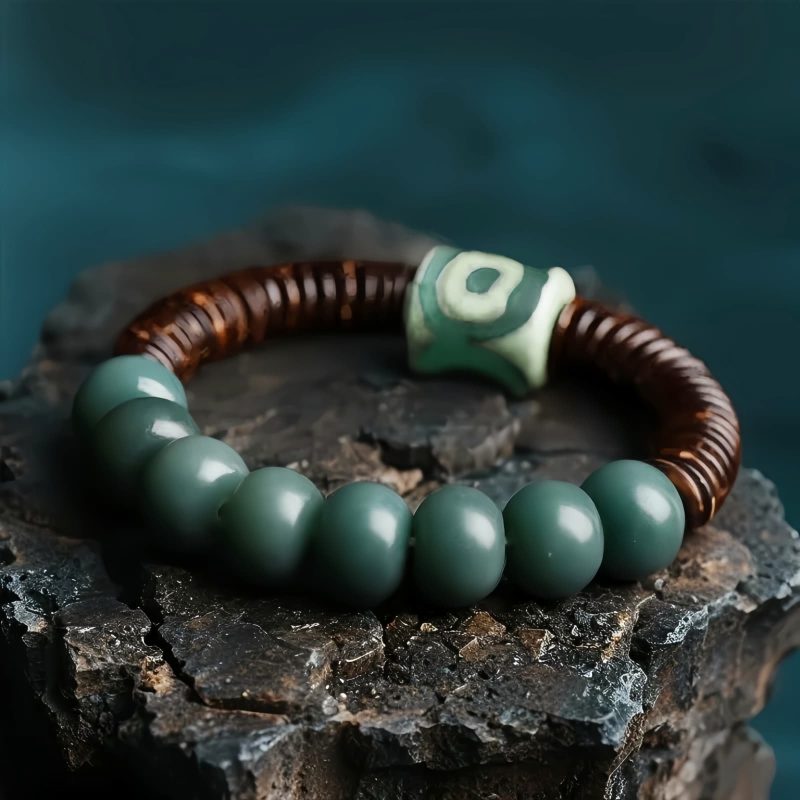 Pulsera Tibetana de Dzi, Semillas de Bodhi y Malos Espíritus Tibetan Bodhi Seed Dzi Meditation Bracelet