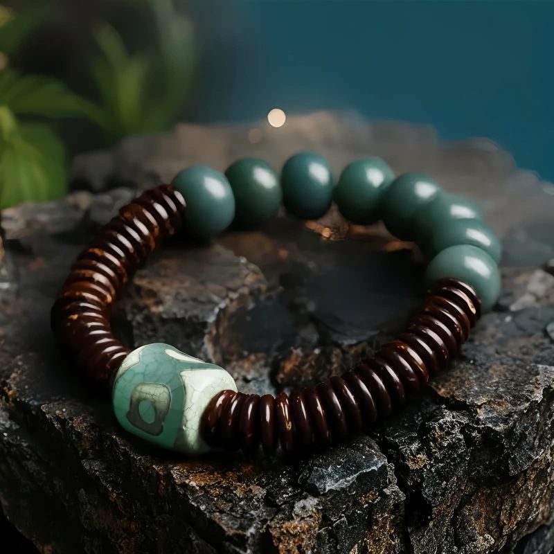 Pulsera Tibetana de Dzi, Semillas de Bodhi y Malos Espíritus Tibetan Bodhi Seed Dzi Meditation Bracelet