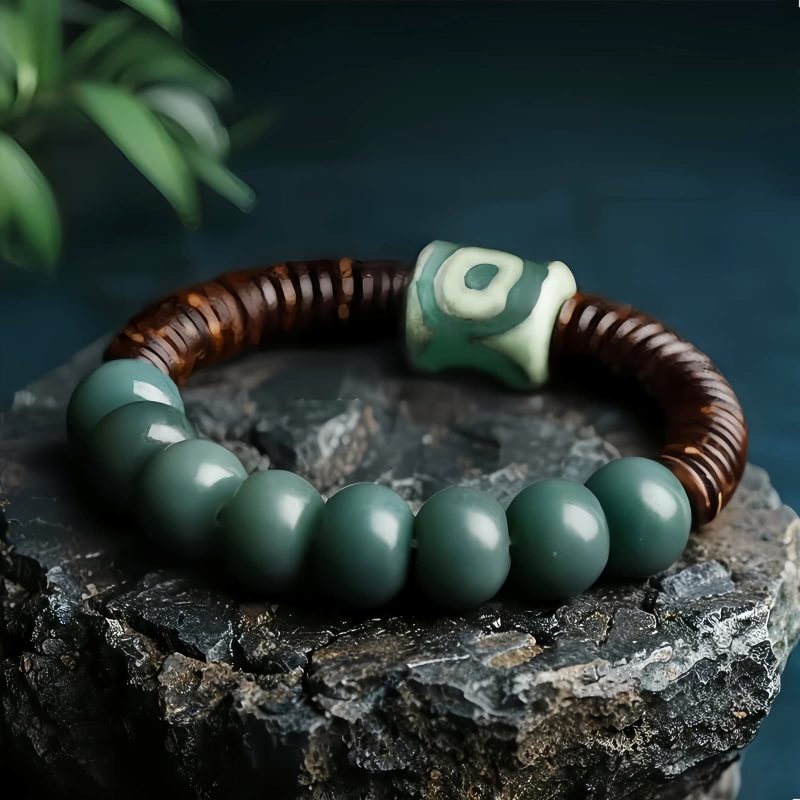 Pulsera Tibetana de Dzi, Semillas de Bodhi y Malos Espíritus Tibetan Bodhi Seed Dzi Meditation Bracelet