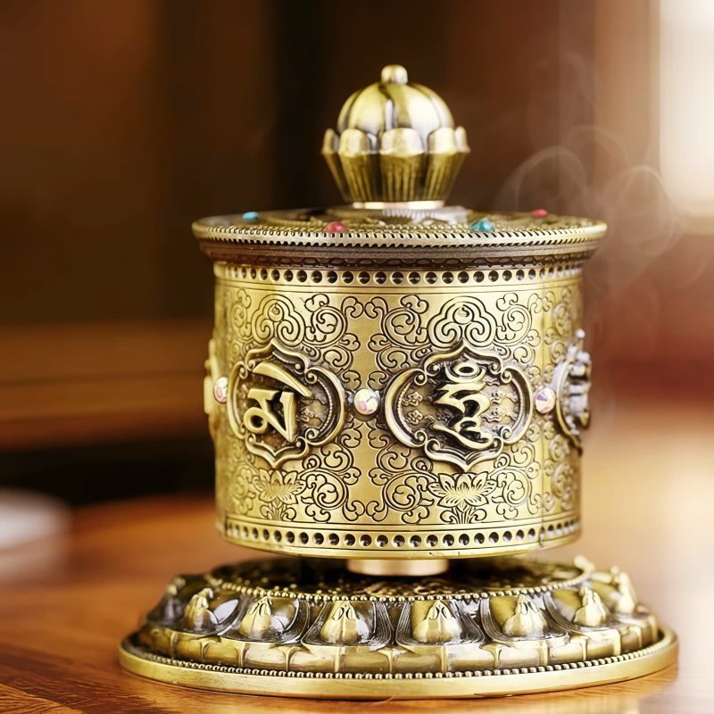 ديكور سيارة تبتي مبارك - عجلة الصلاة Tibetan Car Decoration Blessing Prayer Wheel