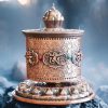 ديكور سيارة تبتي مبارك - عجلة الصلاة Tibetan Car Decoration Blessing Prayer Wheel