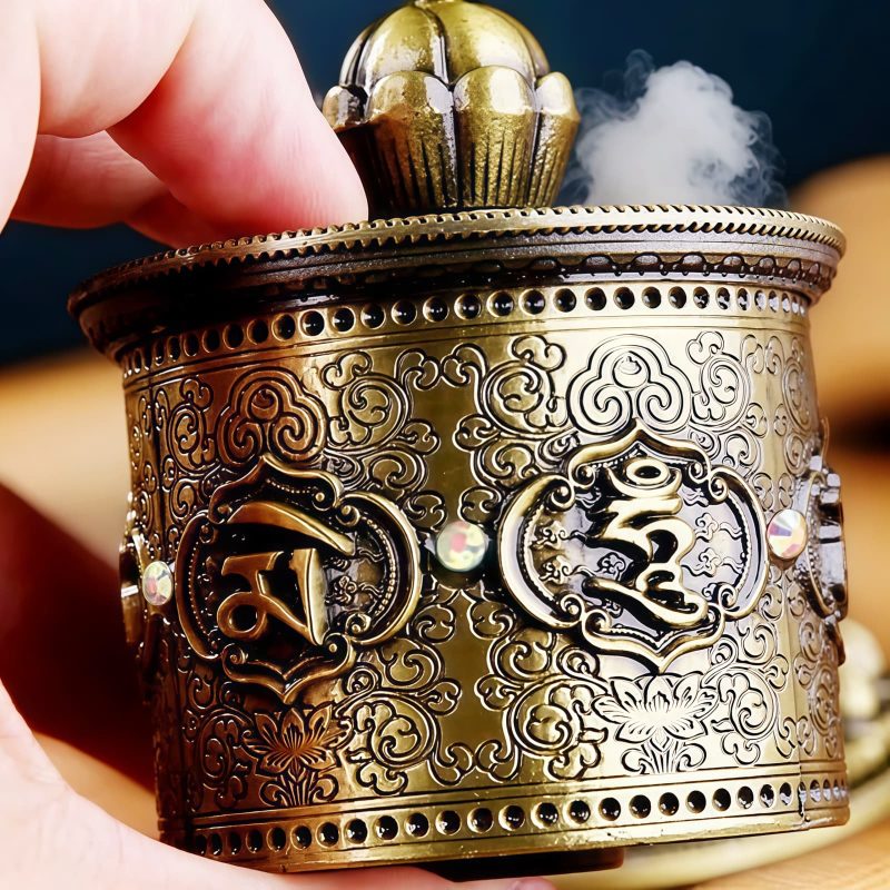 ديكور سيارة تبتي مبارك - عجلة الصلاة Tibetan Car Decoration Blessing Prayer Wheel