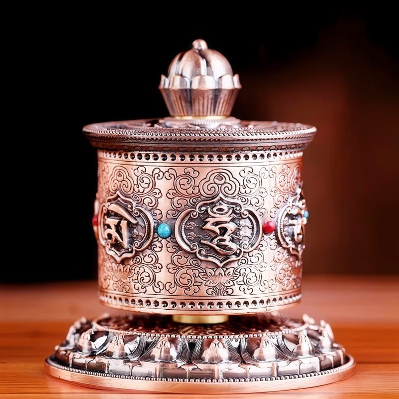 ديكور سيارة تبتي مبارك - عجلة الصلاة Tibetan Car Decoration Blessing Prayer Wheel