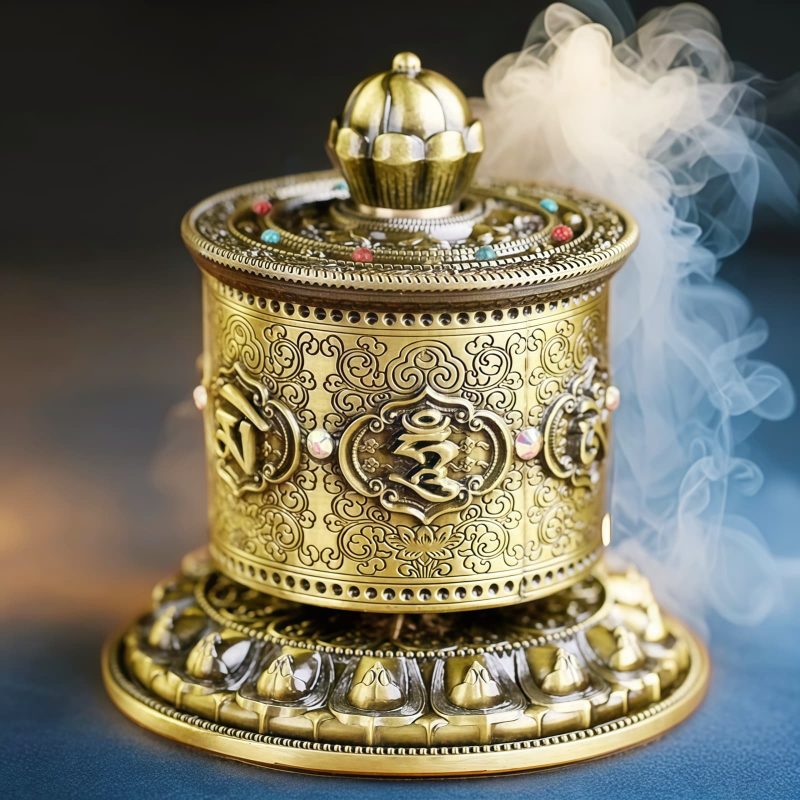 ديكور سيارة تبتي مبارك - عجلة الصلاة Tibetan Car Decoration Blessing Prayer Wheel