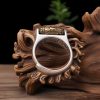 Anillo de Pureza Tibetano Tallado y Giratorio Tibetan Carved Rotatable Purity Ring