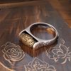 Anillo de Pureza Tibetano Tallado y Giratorio Tibetan Carved Rotatable Purity Ring