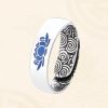 Anel Tibetano de Cobre Lótus Azul para Iluminação Tibetan Copper Blue Lotus Enlightenment Ring