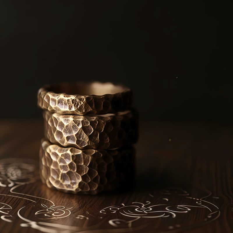 Anillo de la Suerte de Cobre y Latón Tibetano Tibetan Copper Brass Luck Ring