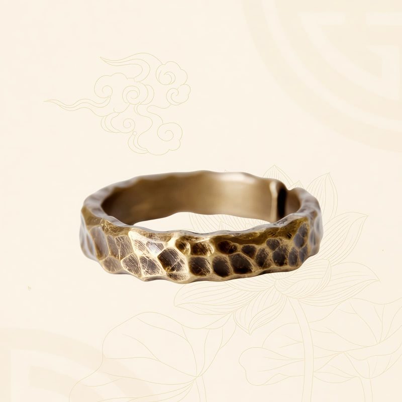 Anillo de la Suerte de Cobre y Latón Tibetano Tibetan Copper Brass Luck Ring