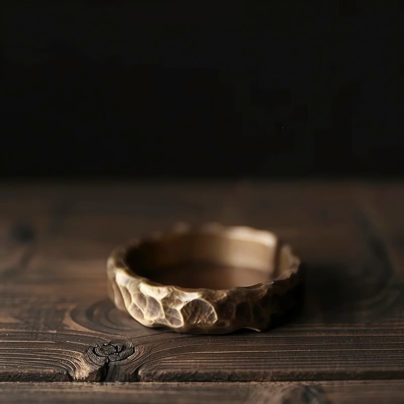Anillo de la Suerte de Cobre y Latón Tibetano Tibetan Copper Brass Luck Ring