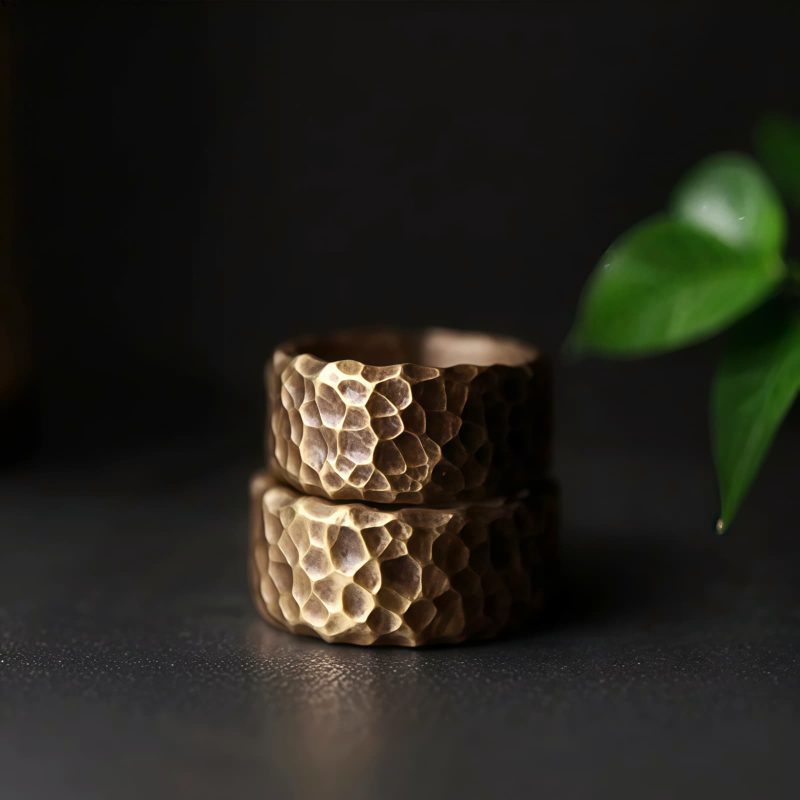 Anillo de la Suerte de Cobre y Latón Tibetano Tibetan Copper Brass Luck Ring