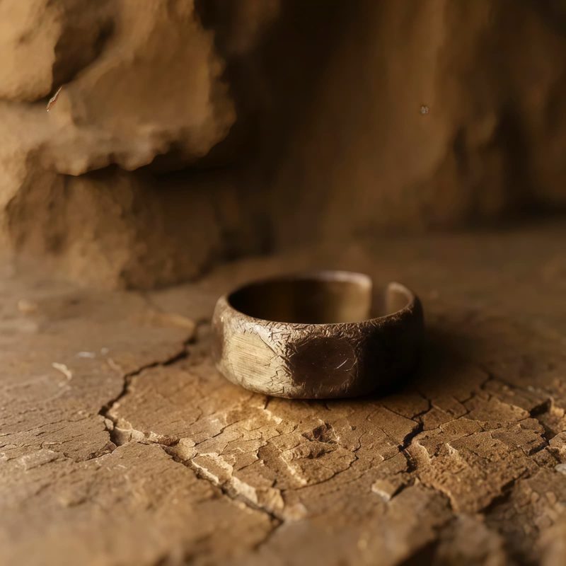 Cincin Kekayaan Tembaga Kuningan Tibet Tibetan Copper Brass Wealth Ring