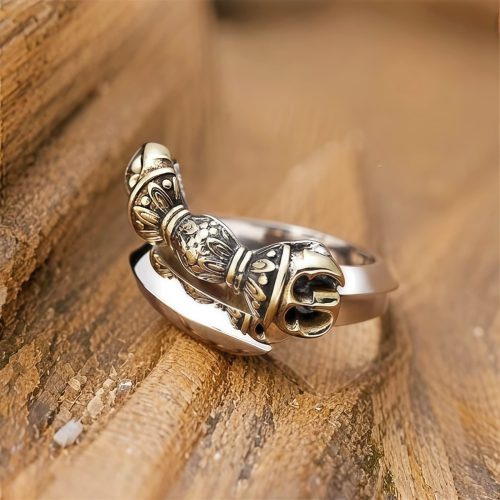 Anillo Ajustable Dorje Vajra de Cobre Tibetano Anillo Ajustable Dorje Vajra de Cobre Tibetano