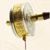Tibetische Kupfer-Gebetsmühle – Sechs Worte des Friedens Tibetan Copper Prayer Wheel - Six Words for Peace