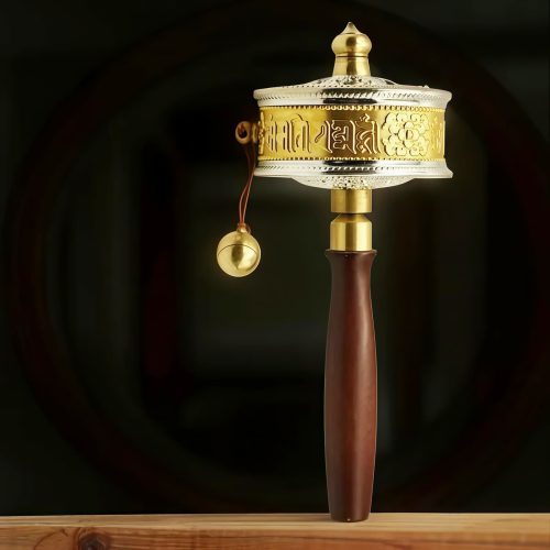 Rueda de oración tibetana de cobre - Seis palabras para la paz Rueda de oración tibetana de cobre - Seis palabras para la paz