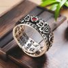 Cincin Kekayaan Tembaga Tibet dengan Ruby Tibetan Copper Wealth Ring with Ruby