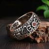Cincin Kekayaan Tembaga Tibet dengan Ruby Tibetan Copper Wealth Ring with Ruby