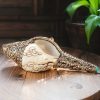 Decoración Budista Tibetana de Concha Shankha Grabada para la Riqueza Tibetan Engraved Shankha Buddha Wealth Decor