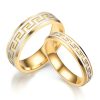 Anillo de Acero de Titanio con Diseño de la Gran Muralla Tibetana Tibetan Great Wall Pattern Titanium Steel Ring