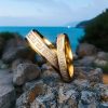 Anillo de Acero de Titanio con Diseño de la Gran Muralla Tibetana Tibetan Great Wall Pattern Titanium Steel Ring