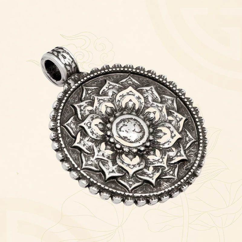 Collar con Flor de Paz y Amor Tibetano Tibetan Love Peace Flower Necklace