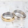 Anillo giratorio de acero de titanio con mantra tibetano Tibetan Mantra Rotatable Titanium Steel Ring