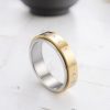 Anillo giratorio de acero de titanio con mantra tibetano Tibetan Mantra Rotatable Titanium Steel Ring