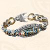 Pulsera de Protección con Ojo de Tigre Tibetano de Nueve Ojos y Turquesa Tibetan Nine-Eye Dzi Bead Turquoise Protection Bracelet