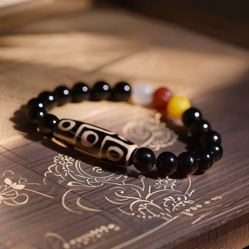Tibetan Nine-Eye Dzi Bead Wealth Power Bracelet Tibetan Nine-Eye Dzi Bead Wealth Power Bracelet