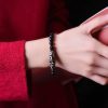 Pulsera de Poder y Riqueza con Cuenta Dzi de Nueve Ojos Tibetana Tibetan Nine-Eye Dzi Bead Wealth Power Bracelet