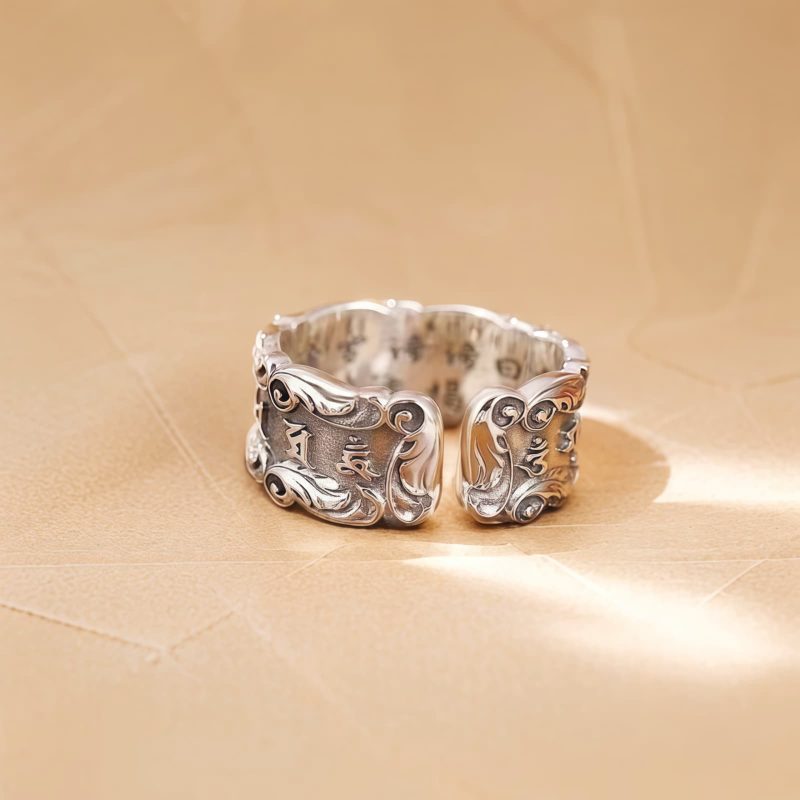 Anillo de Paz Ajustable Tibetano Om Mani Padme Hum Tibetan Om Mani Padme Hum Adjustable Peace Ring