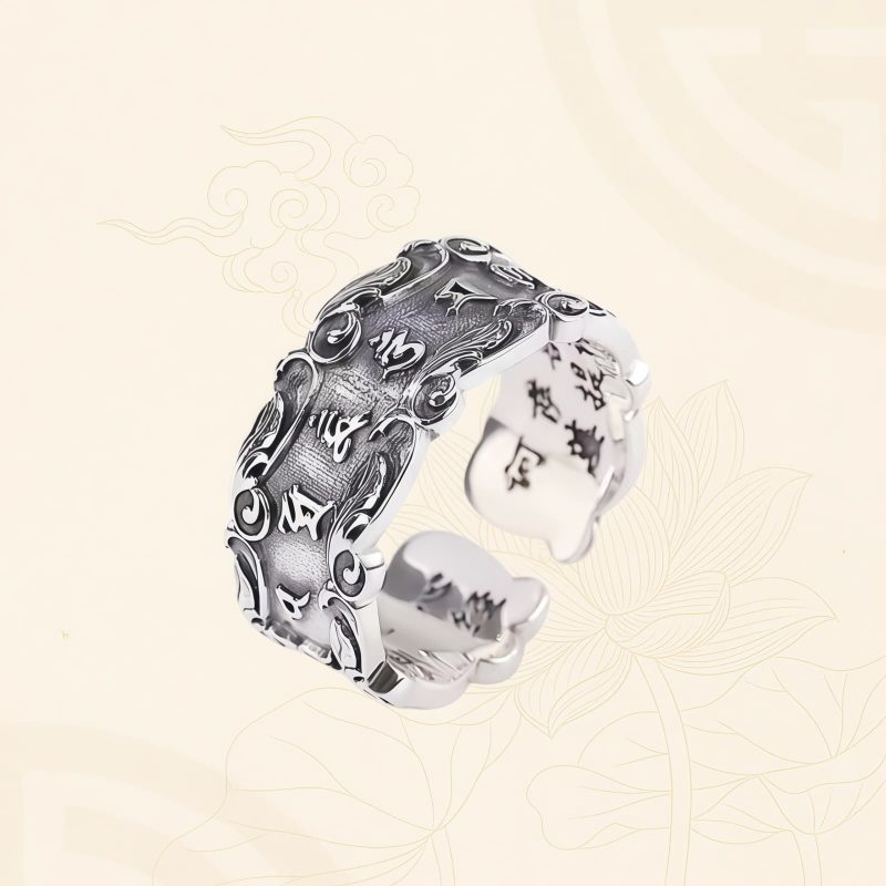 Anillo de Paz Ajustable Tibetano Om Mani Padme Hum Tibetan Om Mani Padme Hum Adjustable Peace Ring