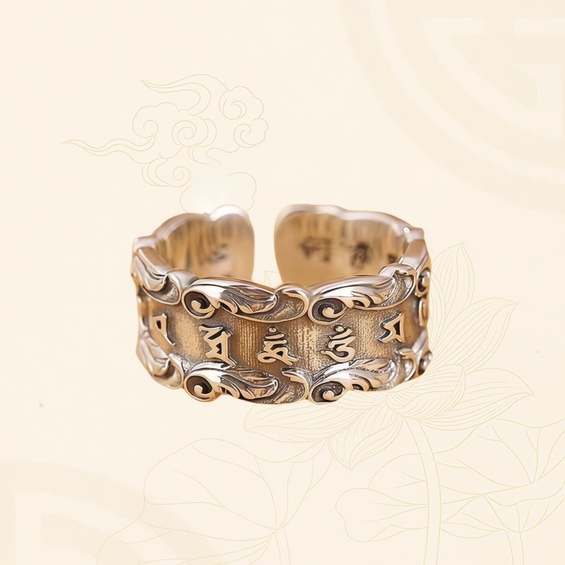 Anillo de Paz Ajustable Tibetano Om Mani Padme Hum Tibetan Om Mani Padme Hum Adjustable Peace Ring