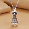 Collar con dije de Dorje Vajra y Om Mani Padme Hum: Fuerza y Protección Tibetana Tibetan Om Mani Padme Hum Dorje Vajra Strength Necklace Pendant