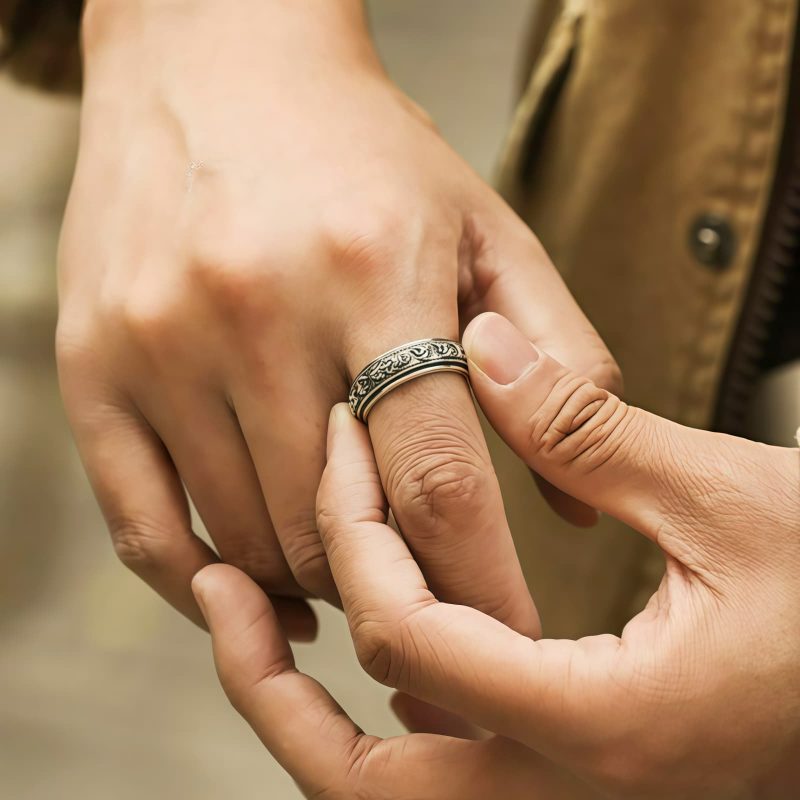 Anillo de la Fortuna Pi Xiu con Om Mani Padme Hum Tibetano Tibetan Om Mani Padme Hum PiXiu Wealth Luck Ring