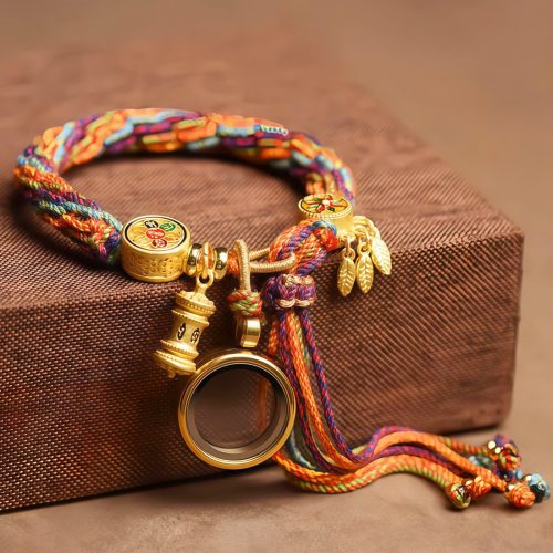 Tibetan Om Mani Padme Hum Reincarnation Knot Bracelet Tibetan Om Mani Padme Hum Reincarnation Knot Bracelet
