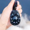 Tibetanischer PiXiu Regenbogen-Obsidian-Halskette Tibetan PiXiu Rainbow Obsidian Necklace