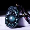 Tibetanischer PiXiu Regenbogen-Obsidian-Halskette Tibetan PiXiu Rainbow Obsidian Necklace