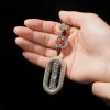 عجلة الصلاة التبتية أوم ماني بادمي هوم - زينة تعليق للسيارة Tibetan Om Mani Padme Hum Prayer Wheel Car Hanging Decoration