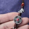 عجلة الصلاة التبتية أوم ماني بادمي هوم - زينة تعليق للسيارة Tibetan Om Mani Padme Hum Prayer Wheel Car Hanging Decoration