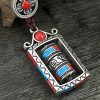 سلسلة مفاتيح عجلة الصلاة التبتية ذات الكلمات الستة الحقيقية Six True Words Tibetan Prayer Wheel Keychain