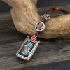 سلسلة مفاتيح عجلة الصلاة التبتية ذات الكلمات الستة الحقيقية Six True Words Tibetan Prayer Wheel Keychain
