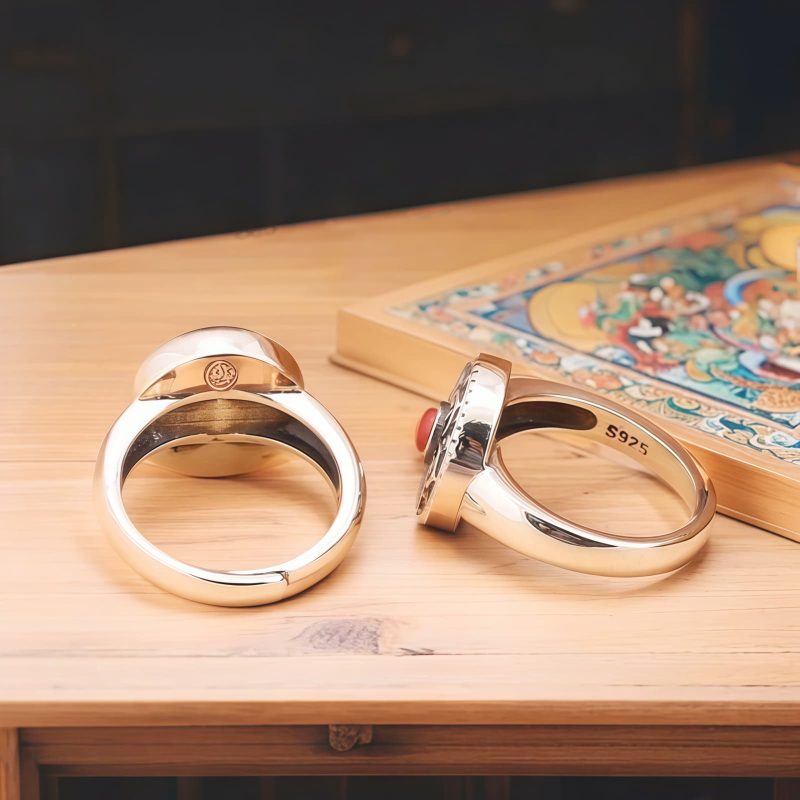 Anillo Tibetano Giratorio de la Paz Tibetan Rotatable Peace Ring