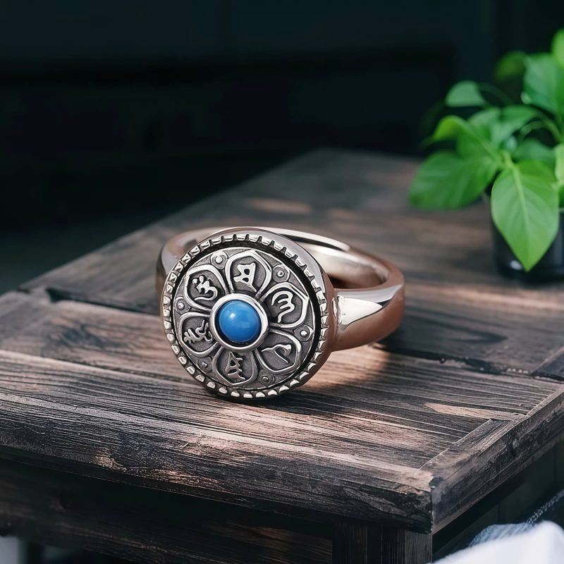 Anillo Tibetano Giratorio de la Paz Tibetan Rotatable Peace Ring
