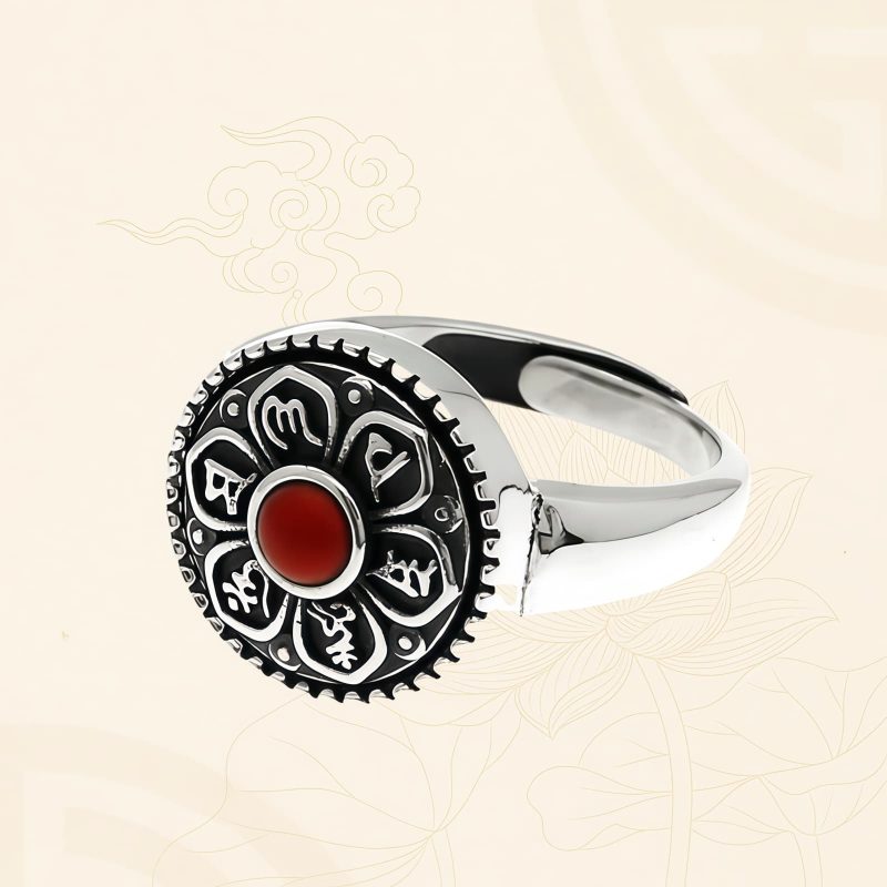 Anillo Tibetano Giratorio de la Paz Tibetan Rotatable Peace Ring