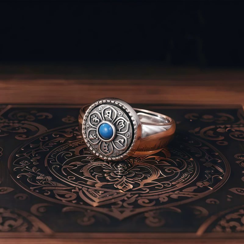 Anillo Tibetano Giratorio de la Paz Tibetan Rotatable Peace Ring