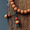 Pulsera de Ágata con Semillas de Bodhi y Rudraksha Tibetanas Tibetan Rudraksha Bodhi Seed Agate Bracelet