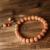 Pulsera de Ágata con Semillas de Bodhi y Rudraksha Tibetanas Tibetan Rudraksha Bodhi Seed Agate Bracelet